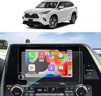 SKTU 2023 2024 2025 2026 Highlander Screen Protector for 2023-2025 2026 Toyota Highlander/ Highlander Hybrid 8In Navigation 2023 2024 2025 2026 Highlander Accessories Tempered Glass [Ultra Clear, Anti-Glare, 9H Hardness]