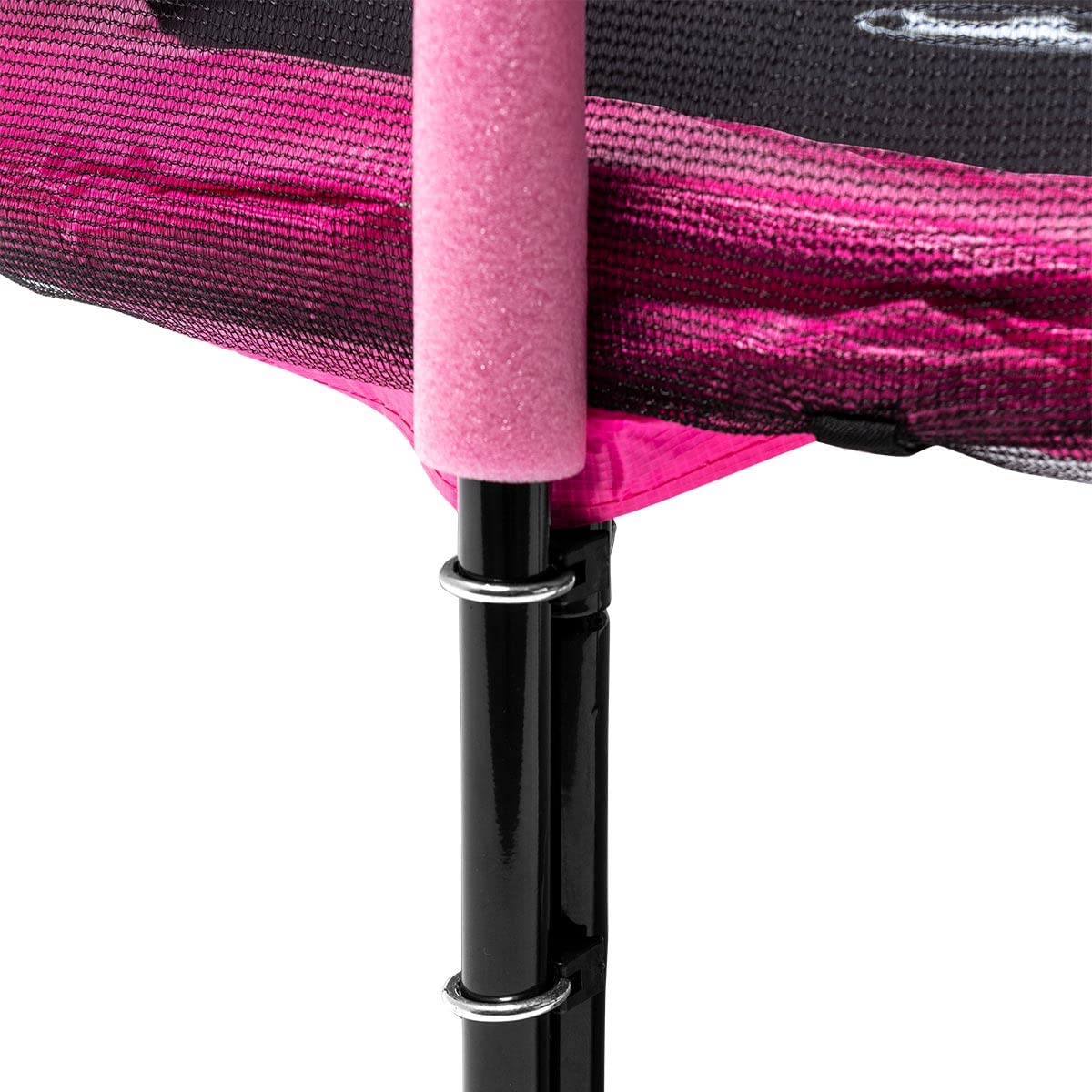 Cama Elástica Infantil 140 Plus Rosa con Red de Seguridad, Trampolín para Niños Interior y Exterior
