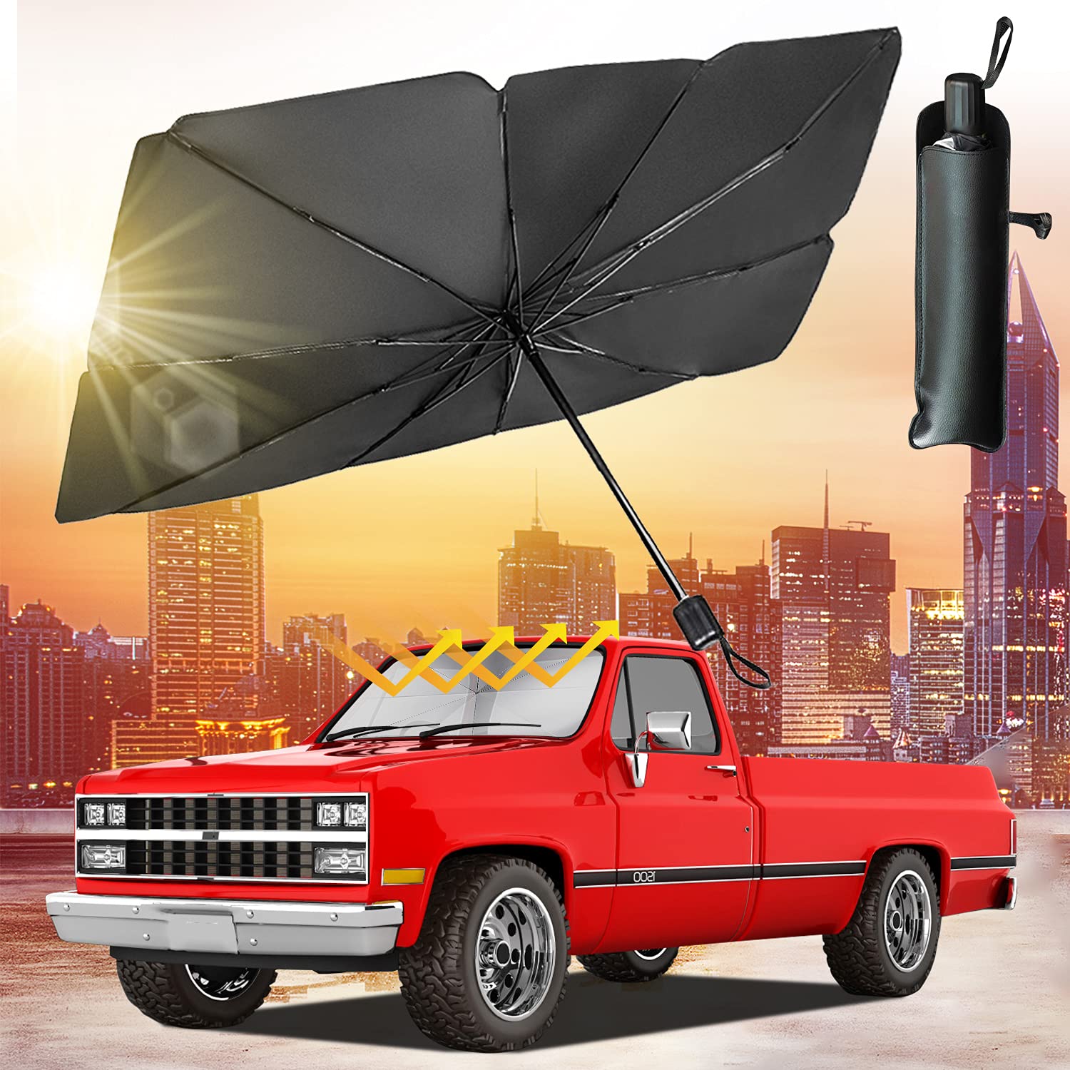 Buy YOHIA Car Windshield Sun Shade Umbrella Collapsible , Foldable Car