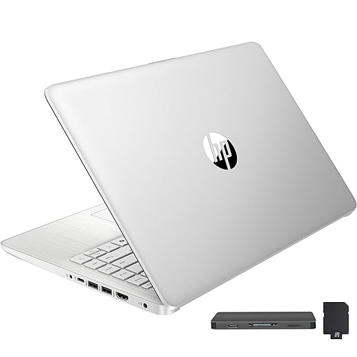 HP Stream 14" HD BrightView Laptop, Intel Celeron N150, 16GB RAM, 288GB Storage (128GB eMMC + 160GB Docking Station Set), Intel UHD Graphics, 720p Webcam, Wi-Fi, 1 Year Office 365, Win 11 S, Silver