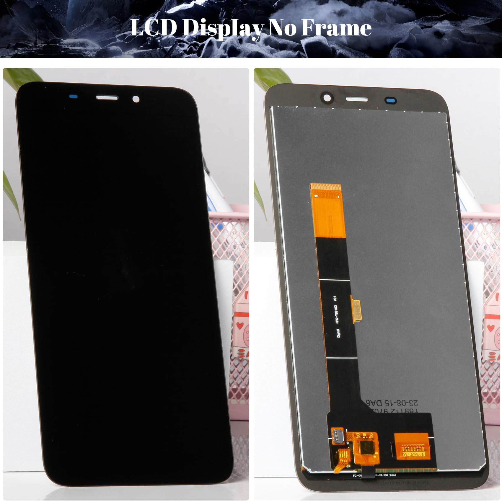 Dla Oukitel WP32 wyświetlacz LCD do Oukitel WP32 zamiennik ekranu dotykowego digitizera zestawy naprawcze (czarny, bez ramki)