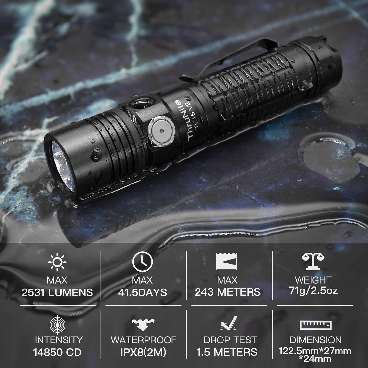 ThruNite TC15 Ultra Bright Rechargeable Flashlight Image