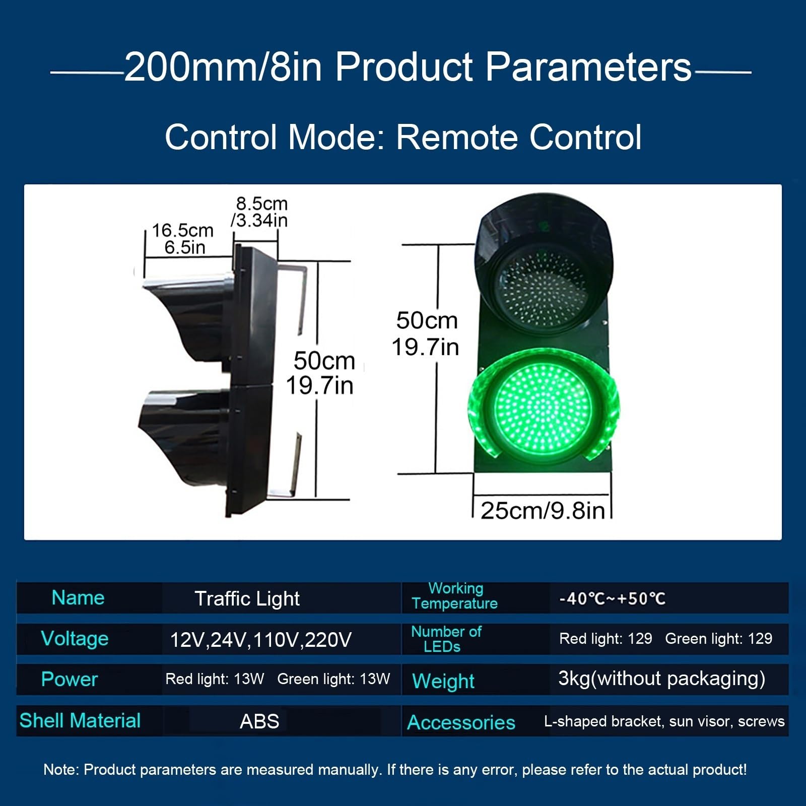 Amazon.com: WilkSxyc Traffic Light, 200mm(8 Inch) LED