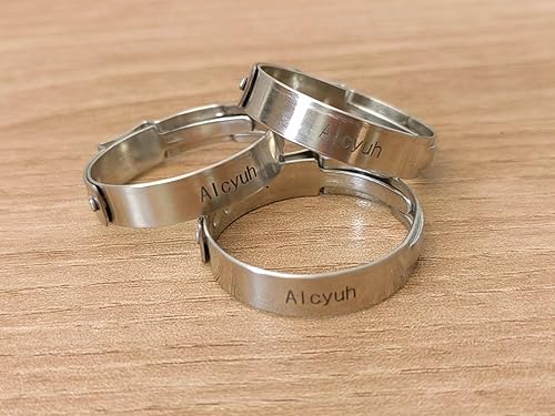 Miniatura 8 de 50 abrazaderas de manguera de oreja única de 14 de pulgada de 0.276in a 0.343in, abrazaderas de crimpado de oreja, anillos de crimpado de oreja de