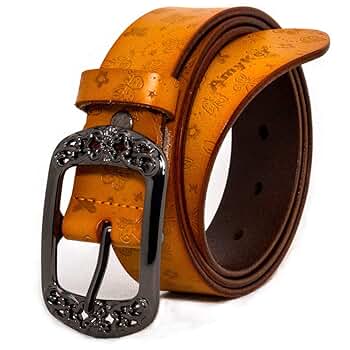 cacharel】 BROWN LEATHER wide BELT | Women's Vintage Leather