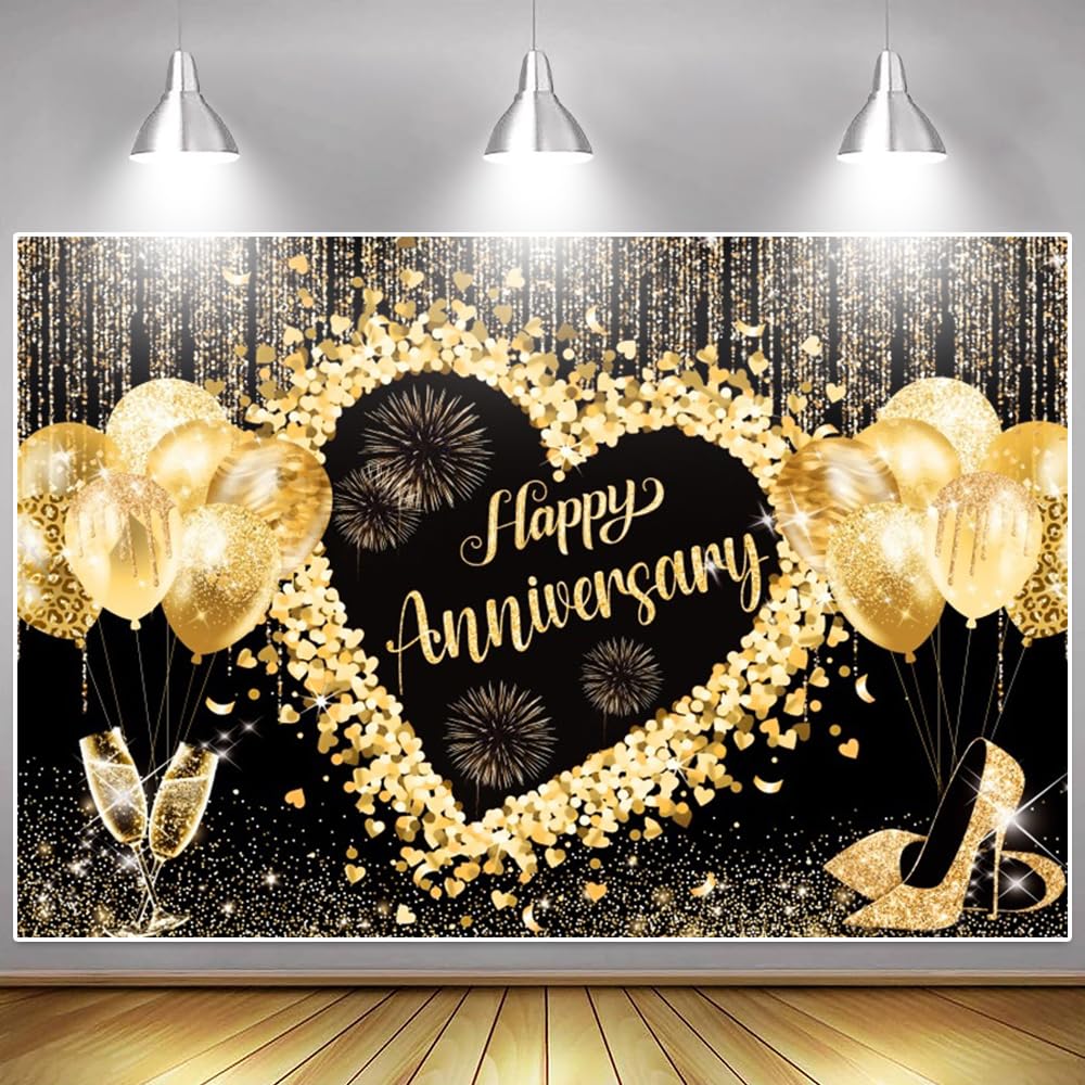Amazon.com : ChloropLastid Happy Anniversary Backdrop Anniversary