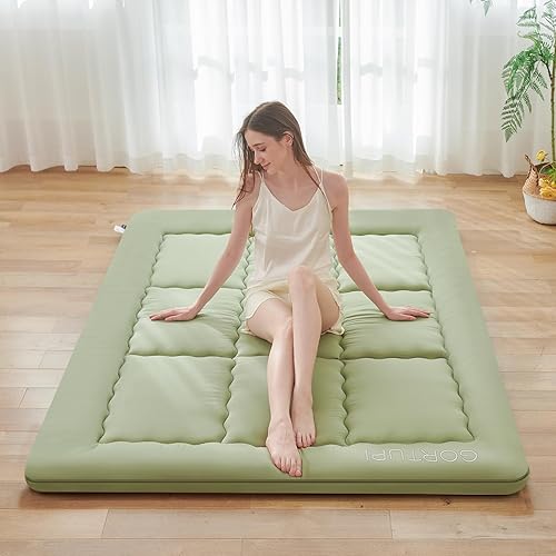 Futón de suelo japonés de tamaño individual, colchón plegable para tatami, cama plegable portátil para invitados, tapete de juego para niños, tapete