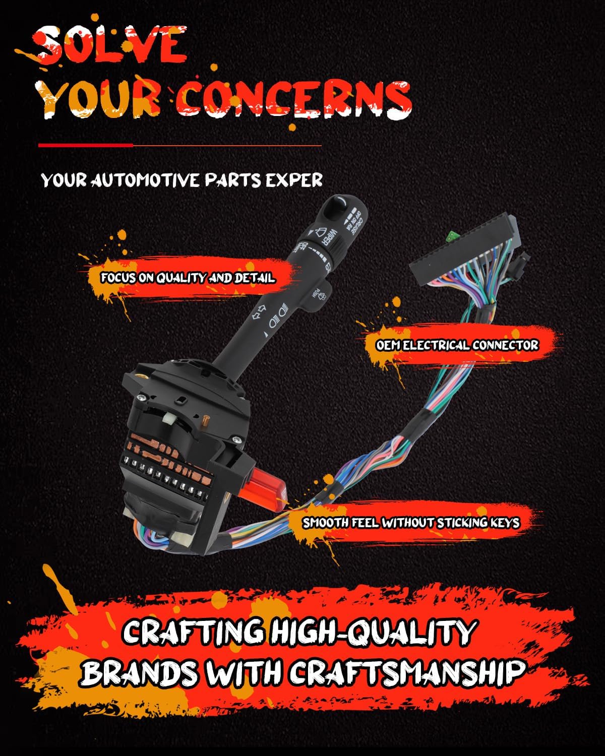 CCIYU Turn Signal Switch 26100839 3441937 Wiper Hazard Switch Cruise Control Switch Fit 2002 for Cadillac Escalade, 2002 for Cadillac Escalade EXT, 2002 for Chevrolet Avalanche 1500 2500