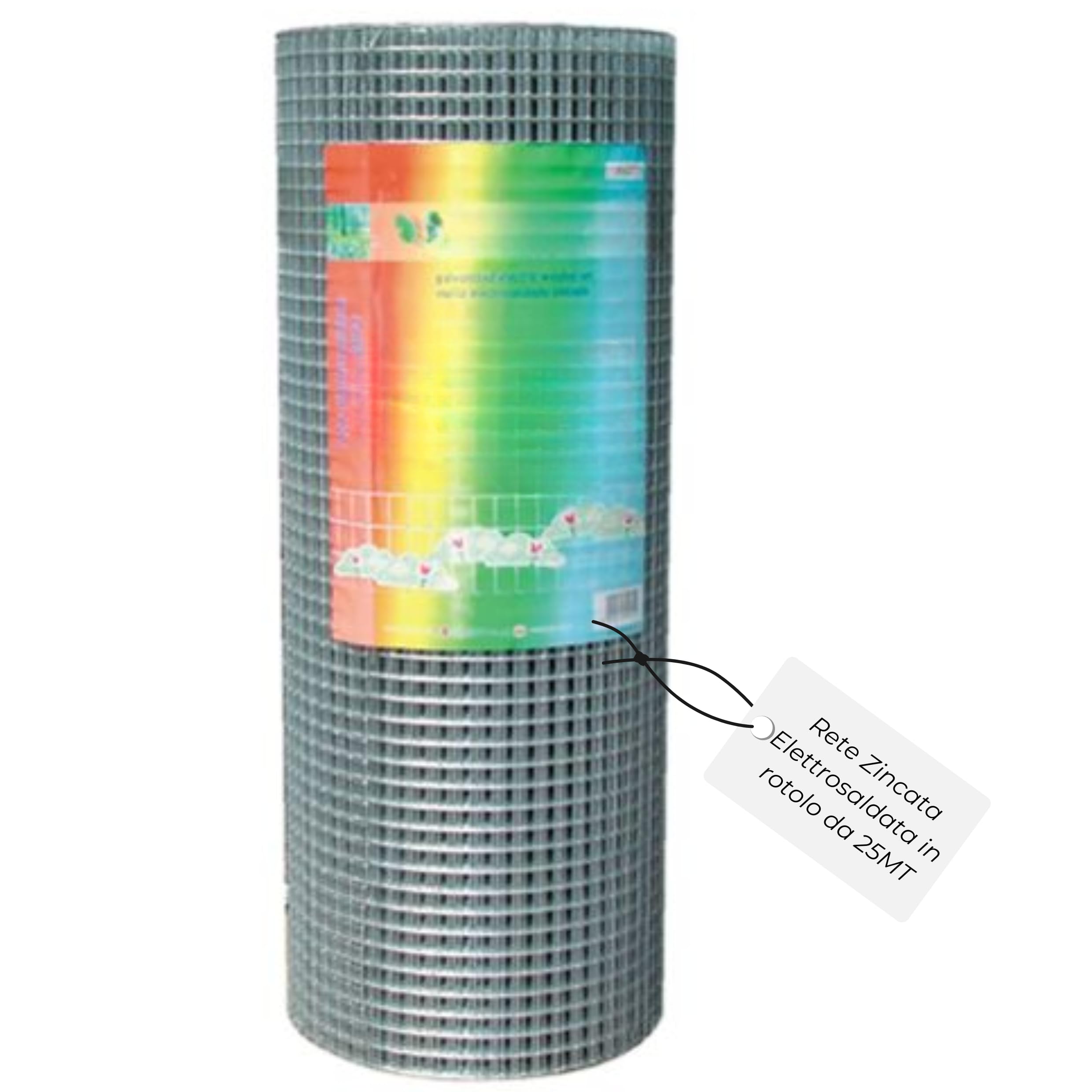 Rete Elettrosaldata Metallica Zincata Maglia 6,3x6,3 mm Ø Filo 0,55 mm Reti Metalliche Ideale per Recinzioni,Giardino,Piante,Gabbie Animali H50/100 cm Rotolo 25 MT (H 50 cm)