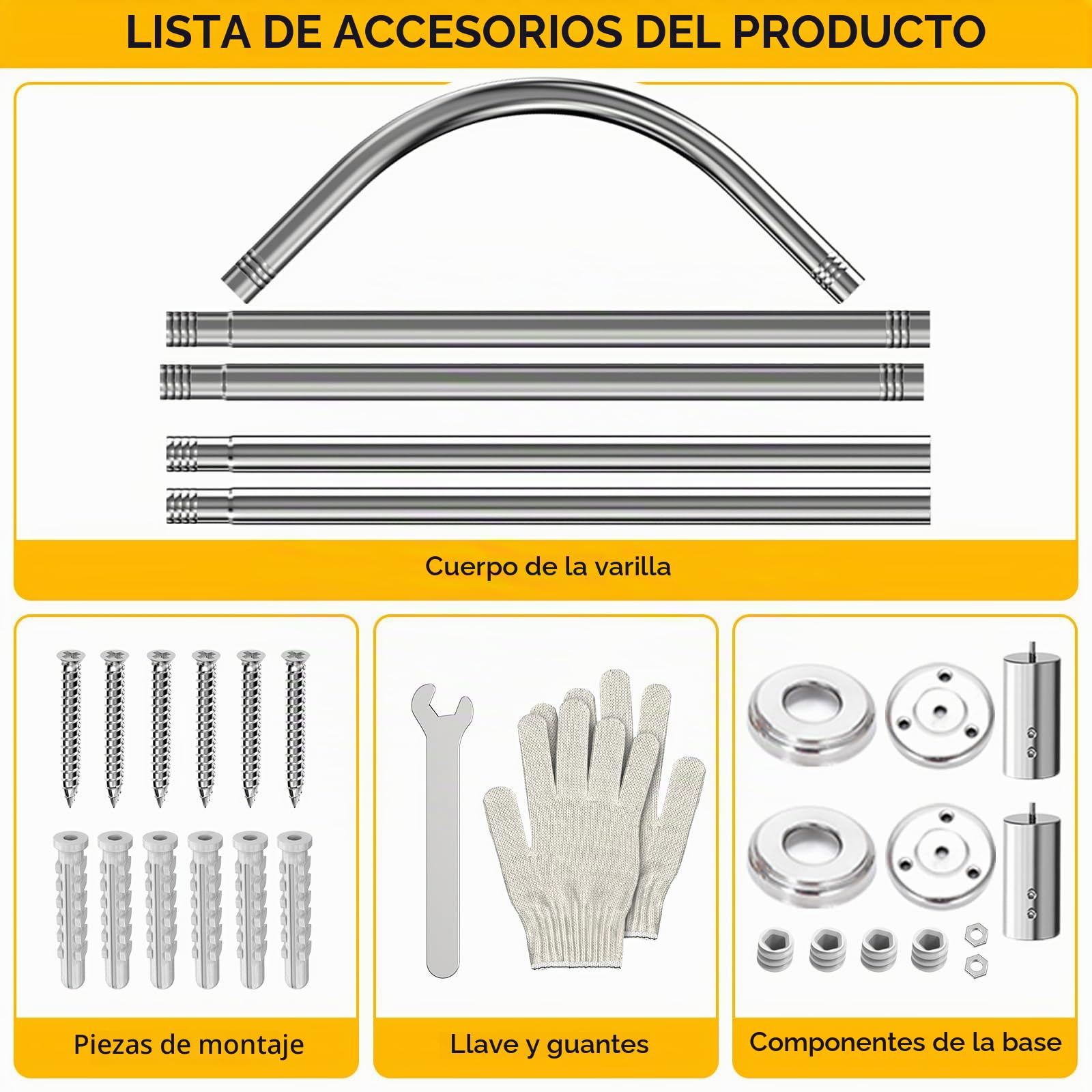 Barra de Cortina de Ducha L Forma, Barra Cortina Ducha Esquinera Ajustable de Acero Inoxidable, 75x170 cm Barra Ducha Curva con Anillos para Armario Baño Vestuario