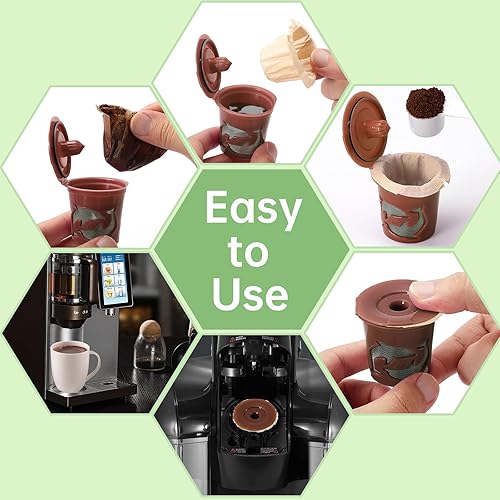 Miniatura 3 de Filtros de papel de café desechables de repuesto Kerig para todas las marcas de filtros Keurig de una sola porción compatibles con cápsulas