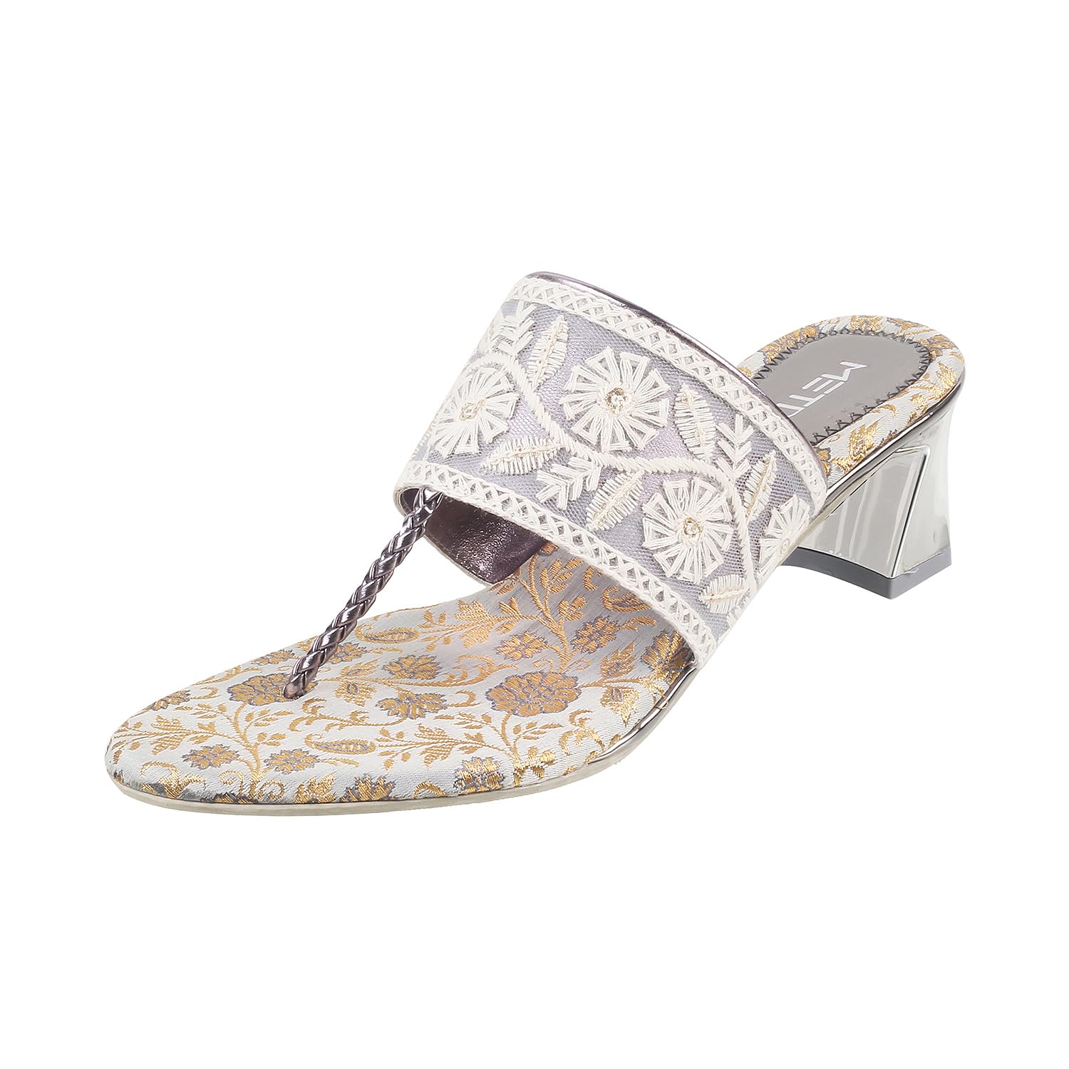Women Ethnicwear Embroidered Block Heel Sandal-image-9