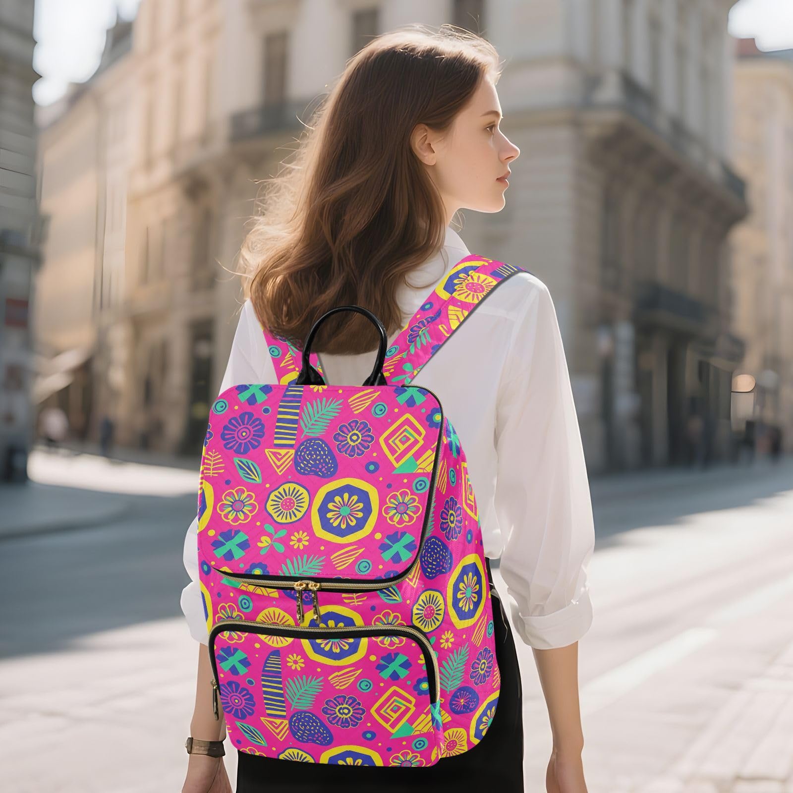 Zaino da 15 l, alla moda, da donna, morbido e resistente