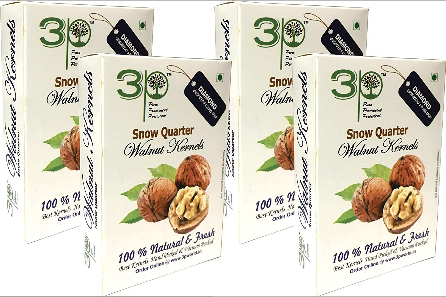 3p Kashmiri Light QuarterWalnut Kernels Without Shell 800g (200 gm x Pack of 4)|Organic| Natural|Akhrot| Vlaue Pack|Akhrot giri|Wallnut|Walnuts (B084TP24NG) Amazon Price History, Amazon Price Tracker
