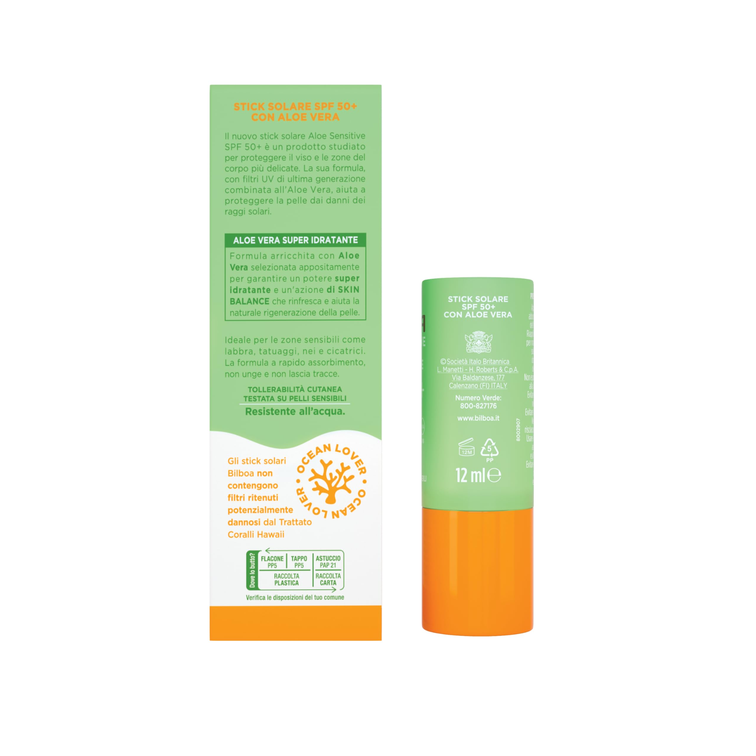 Bilboa Solar Stick SPF 50+ z aloesem Vera, idealny do wrażliwych obszarów, takich jak usta, tatuaże, w i blizny. Formuła szybko wchłaniająca, nie tłusta i nie pozostawia śladów 12 ml