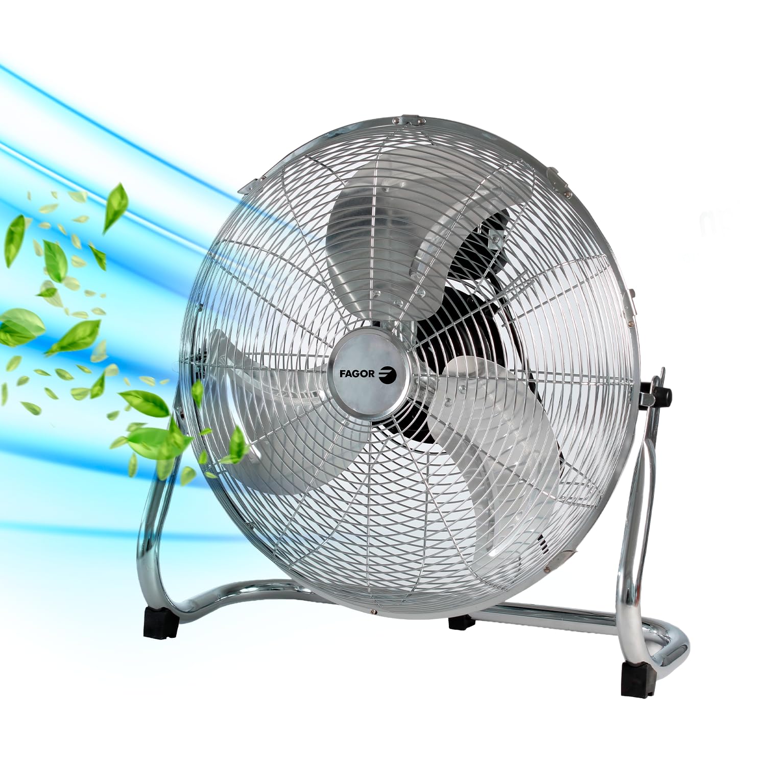 FAGOR Ventilador Industrial 80W Aero Metal – 3 Velocidades, Motor de Aluminio, 3 Aspas de Aluminio de Alto Rendimiento – Potente para Taller, Garaje, Oficina o Hogar