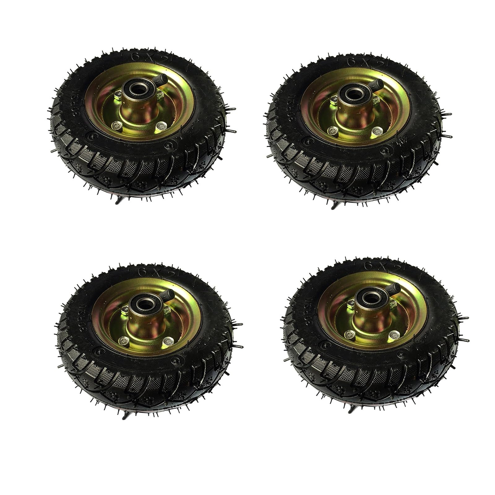 Roulette gonflable 6 pouces silencieuse roue de pompe caoutchouc
