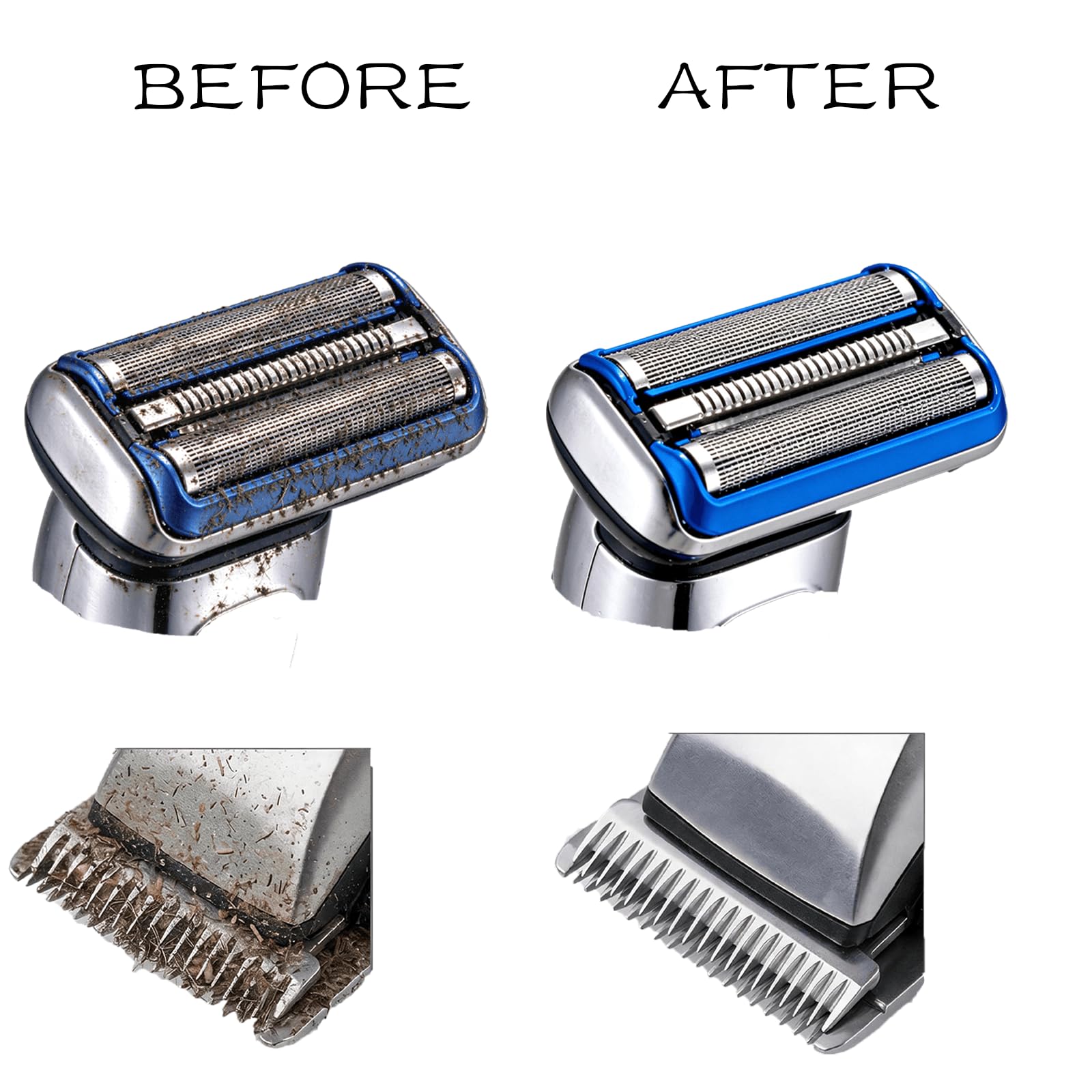 Shaver Deep Cleaning Fluid, Electric Razor and Trimmer Cleaner Spray, Blade Cleaner, Clipper Care, Quick-Dry, Removes Residual Hair Skin Particles, Hair Clippers Grooming Tools (6pcs)