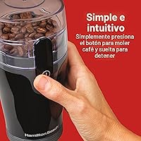 Vista 4 de Hamilton Beach Fresh Grind - Molinillo eléctrico para café en grano, especias y más, con cuchillas de acero inoxidable, cámara removible, hace hasta
