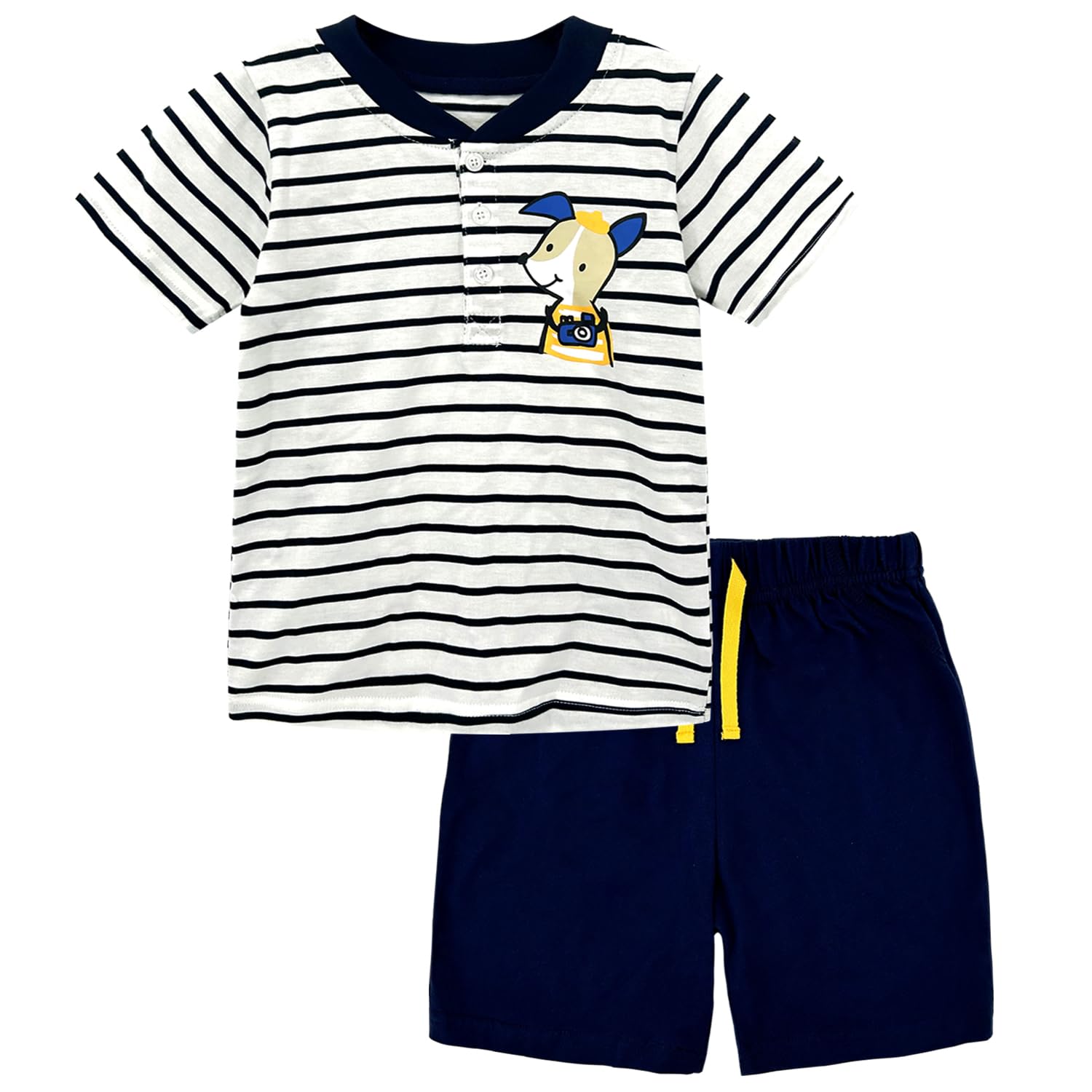 BumeexToddler Boys Cotton Clothing Sets Short Sleeve Tee and Shorts
