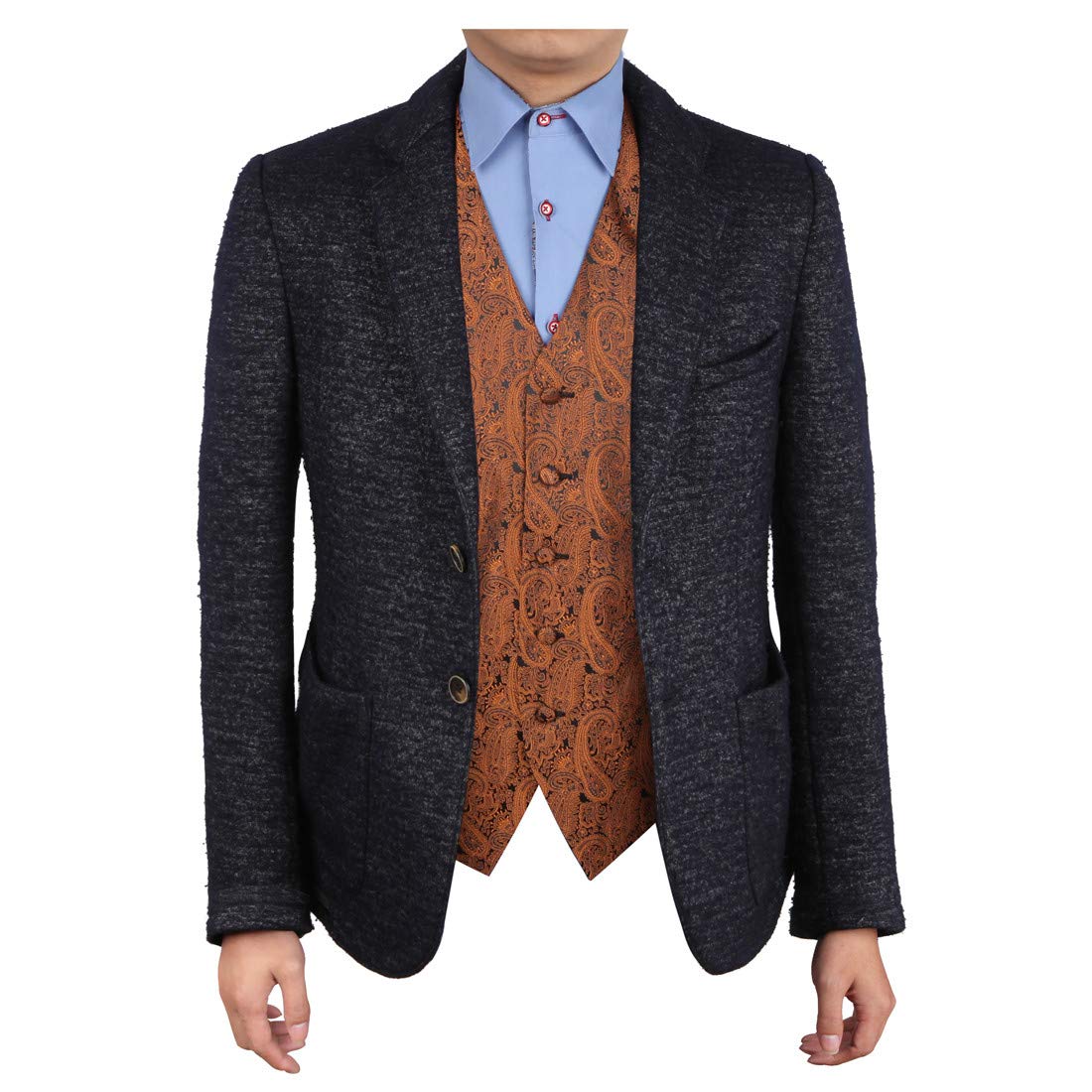 Epointegc1b01 03 Multi Mens Paisley Waistcoat Woven Microfiber S