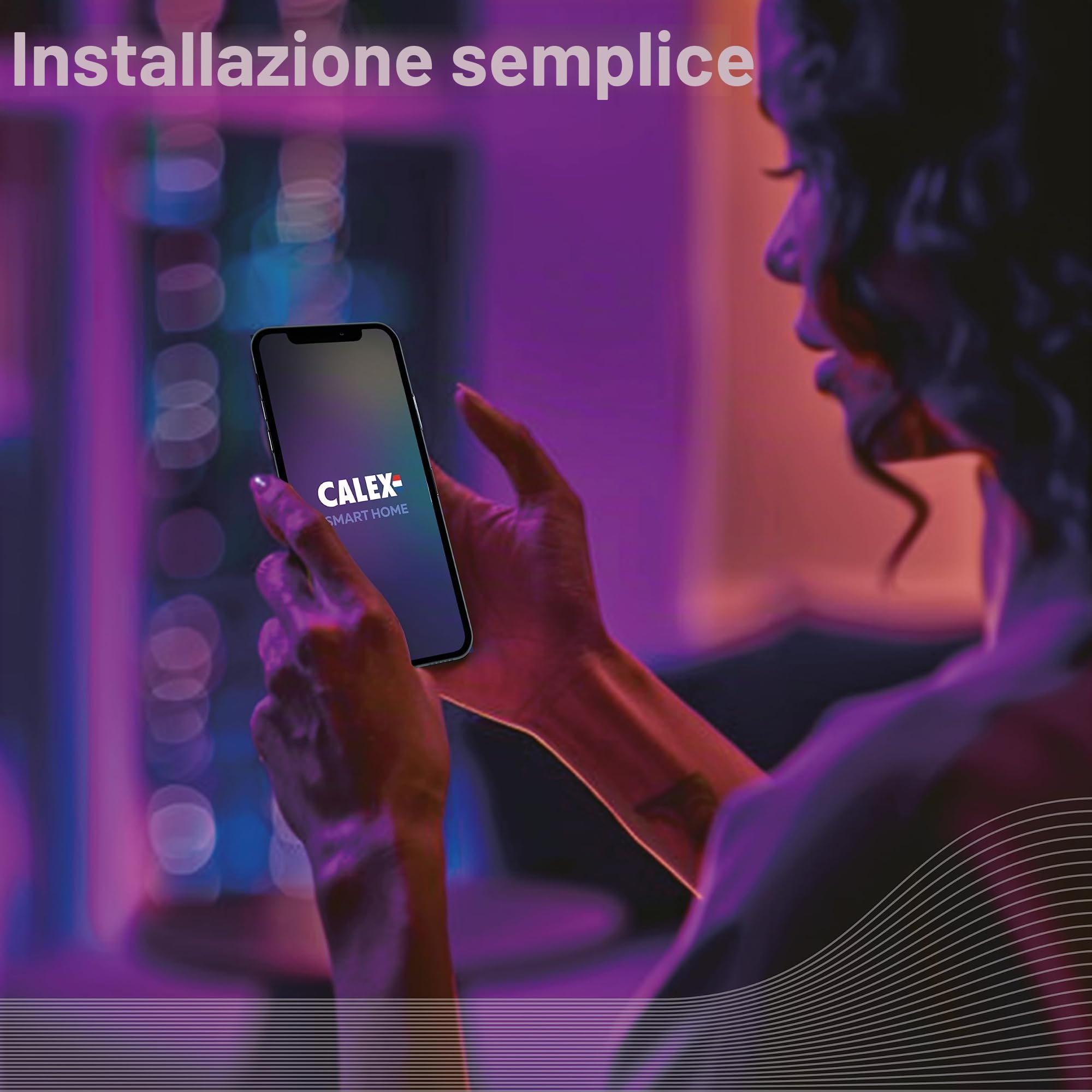 CALEX Faretto LED Smart, GU10, PAR16, colori RGB & luce da fredda a calda, Dimmerabile, controllo app Wi-Fi & vocale, Confezione da 5 | Regola la temperatura di luce da fredda a calda, con controllo vocale tramite Alexa, Google Home o Siri