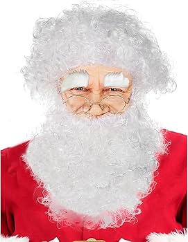 Amazon.co.jp: サンタ 髭 サンタ ひげ サンタクロースの白いひげ眉毛
