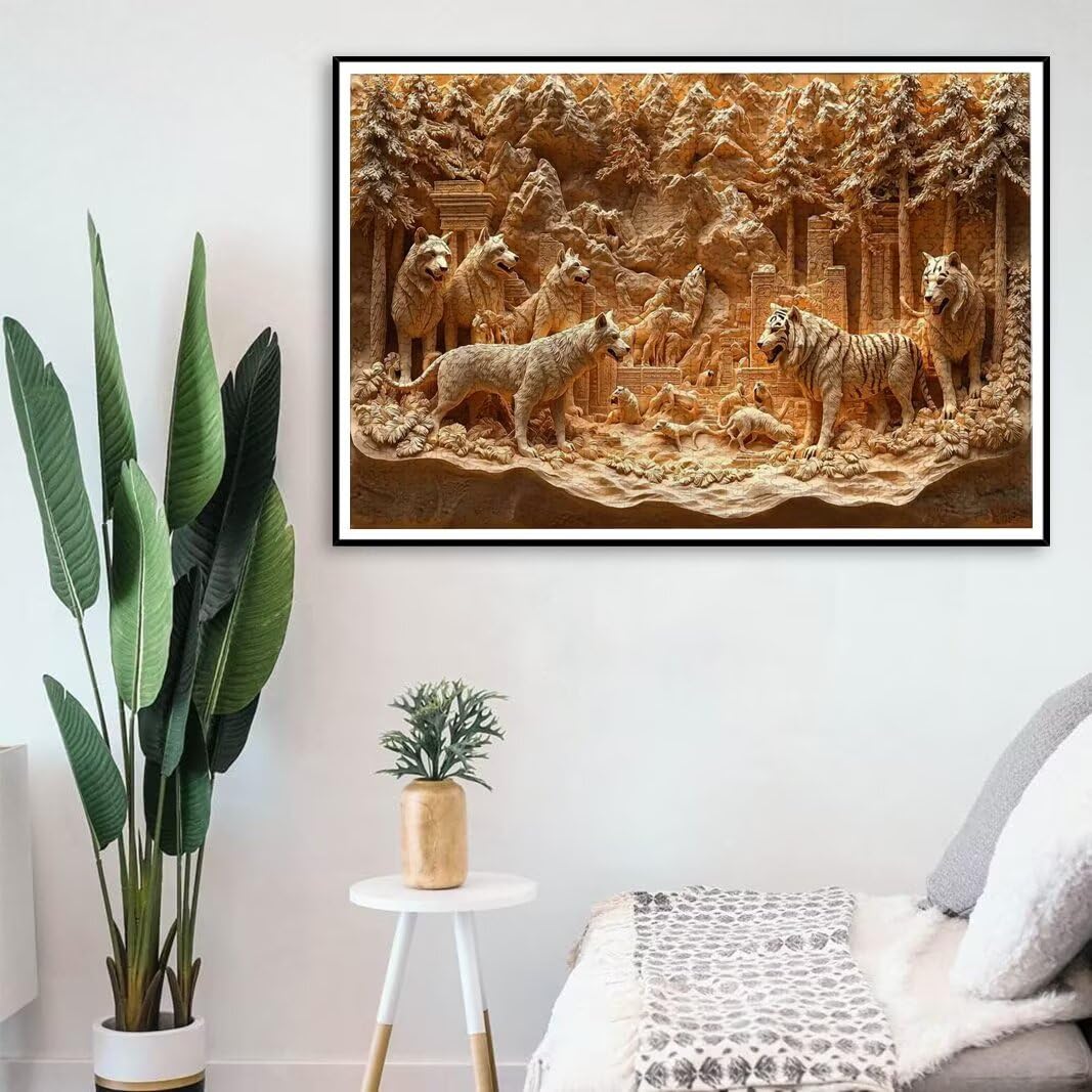 Puzzle Tigre, Puzzle 5000 Piezas, Rompecabezas, Regalo Mujer, Decor -8456