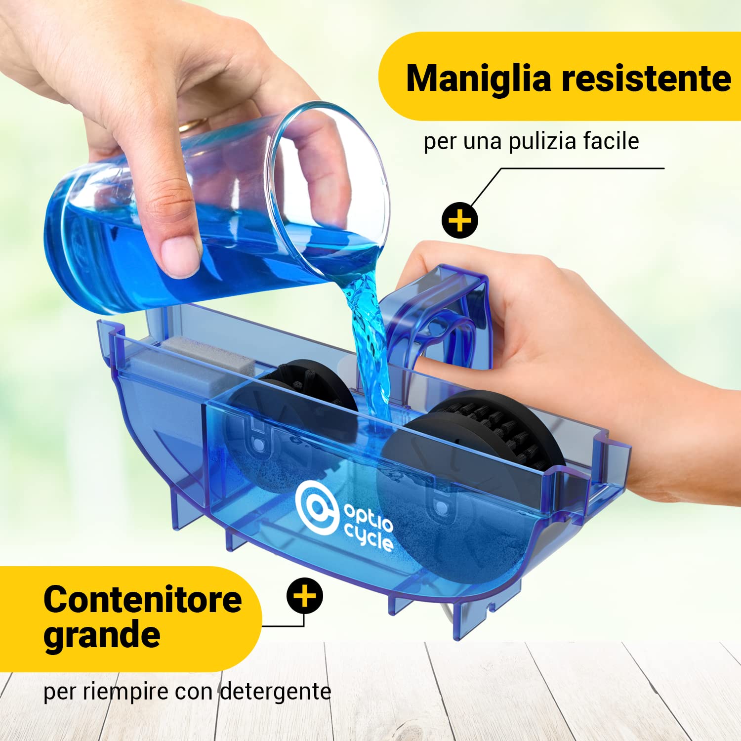 Lavacatena Bici – Pulisci Catena Bici con Spazzole Rotanti e Serbatoio Capiente | Pulitore Catena 6–12 Velocità per MTB, da Corsa, E-Bike