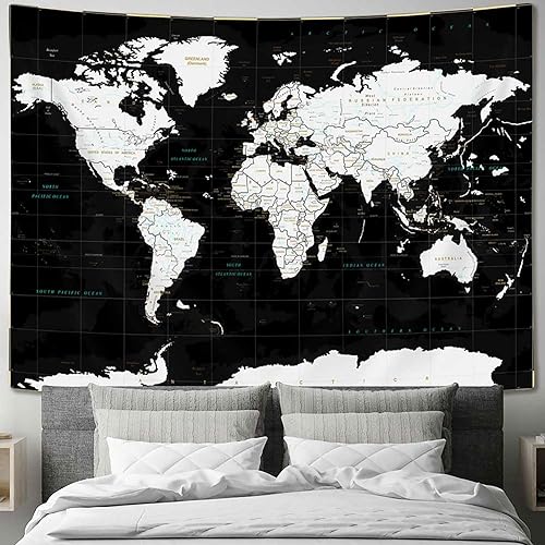 Miniatura 11 de Drgilau Tapiz educativo de mapa del viejo mundo, tapiz de pared educativo con mapa rosa, vintage, asia, europeo, ciudad del sur, topografía, América