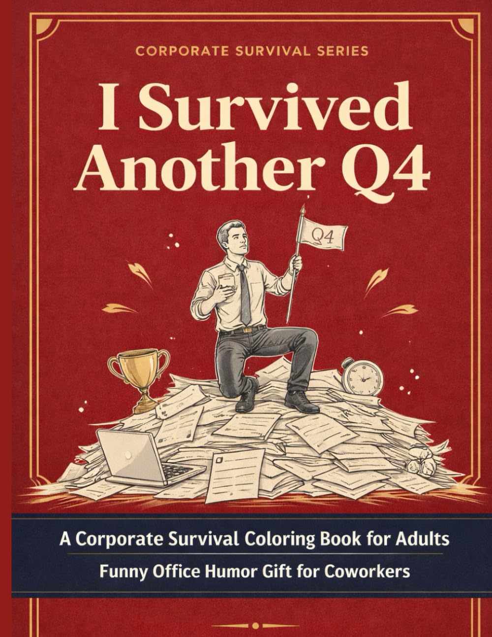 I Survived Another Q4: A Corporate Survival Coloring Book for Adults | Funny Office Humor Gift for Coworkers (The Corporate Survival Series)