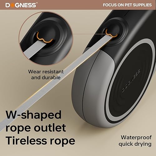 Miniatura 4 de DOGNESS Correa retráctil para perro de 16.4 pies, gran correa resistente para perro de hasta 80 libras, freno con un botón y bloqueo, mango