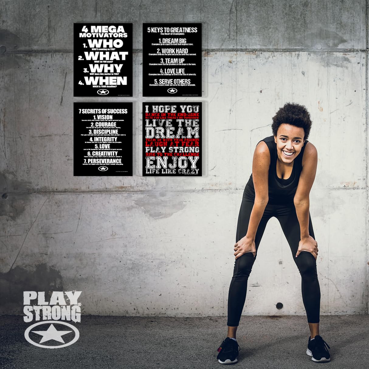 Amazon.co.jp: Play Strong メガポスター 4枚パック サイズ 8.5インチ