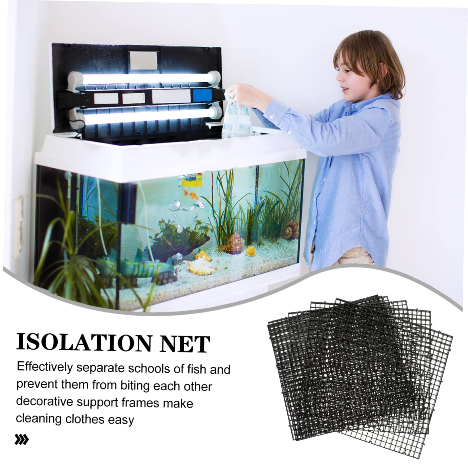 Filtro De Fondo Acuario Placas Divisorias 18pcs Tableros Aislamiento Soportes Separadores