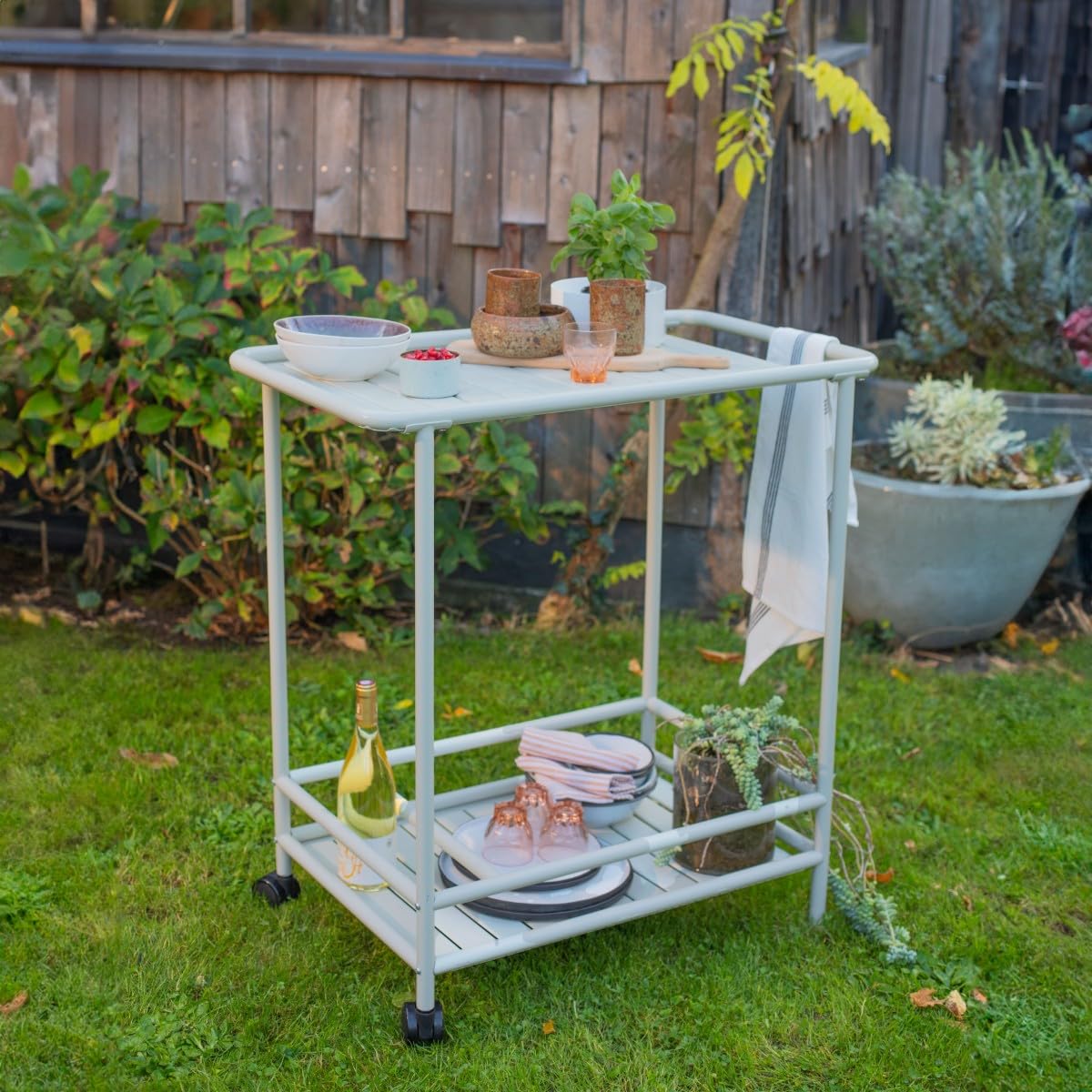 LIVOO Desserte de jardin GS163C 61 x 42 cm Blanc