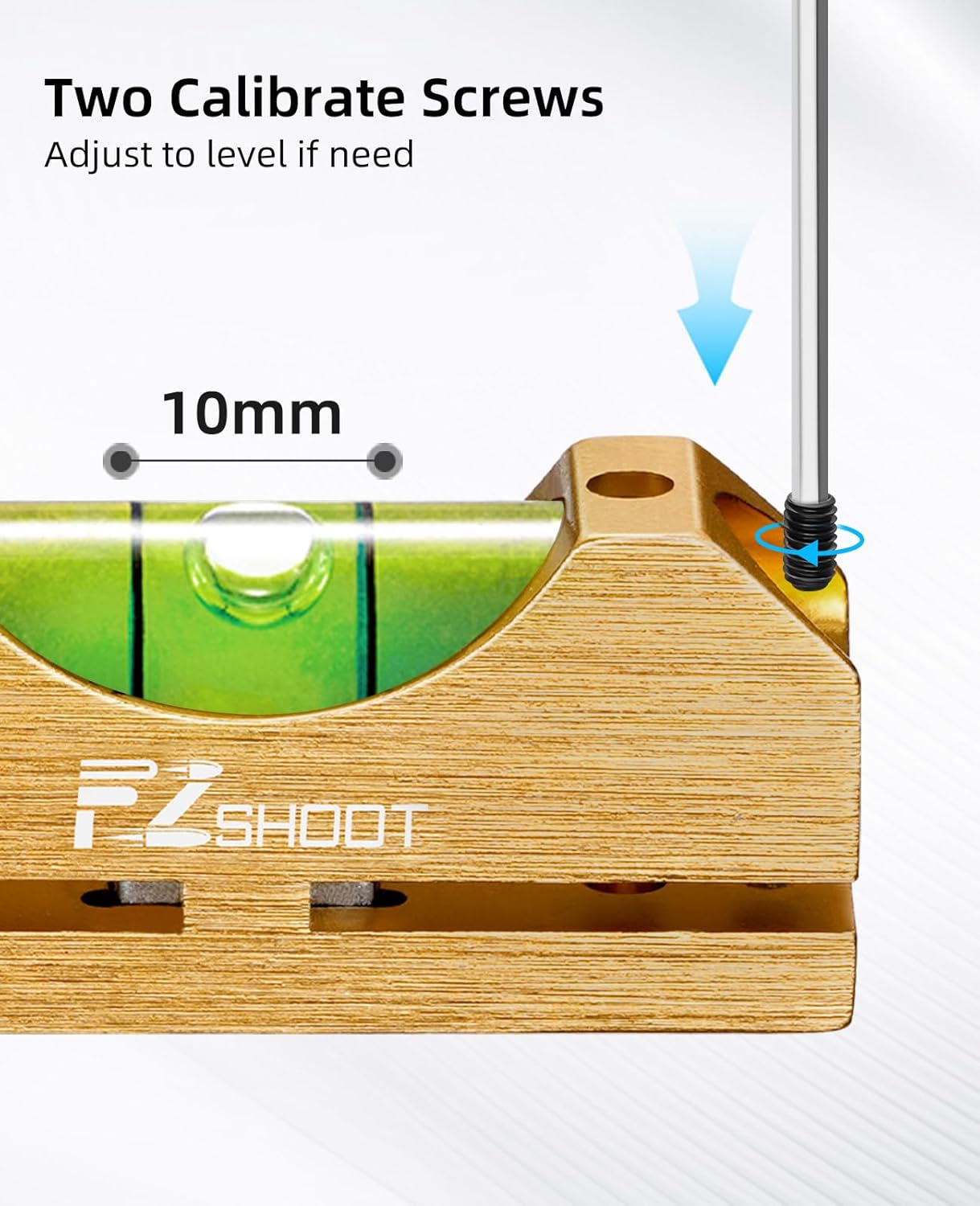 EZshoot Scope Leveling Kit with High-precision Bubble Leveling System Magnetic Universal Scope Mounting Kit Compact Storage Case for Equipment and Maintenance Gold