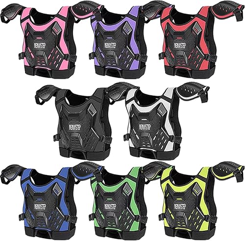 Miniatura 7 de Equipo de motocross para niños, protector de pecho, equipo de motocross, chaleco protector con rodilleras, codera, traje de protección de cuerpo