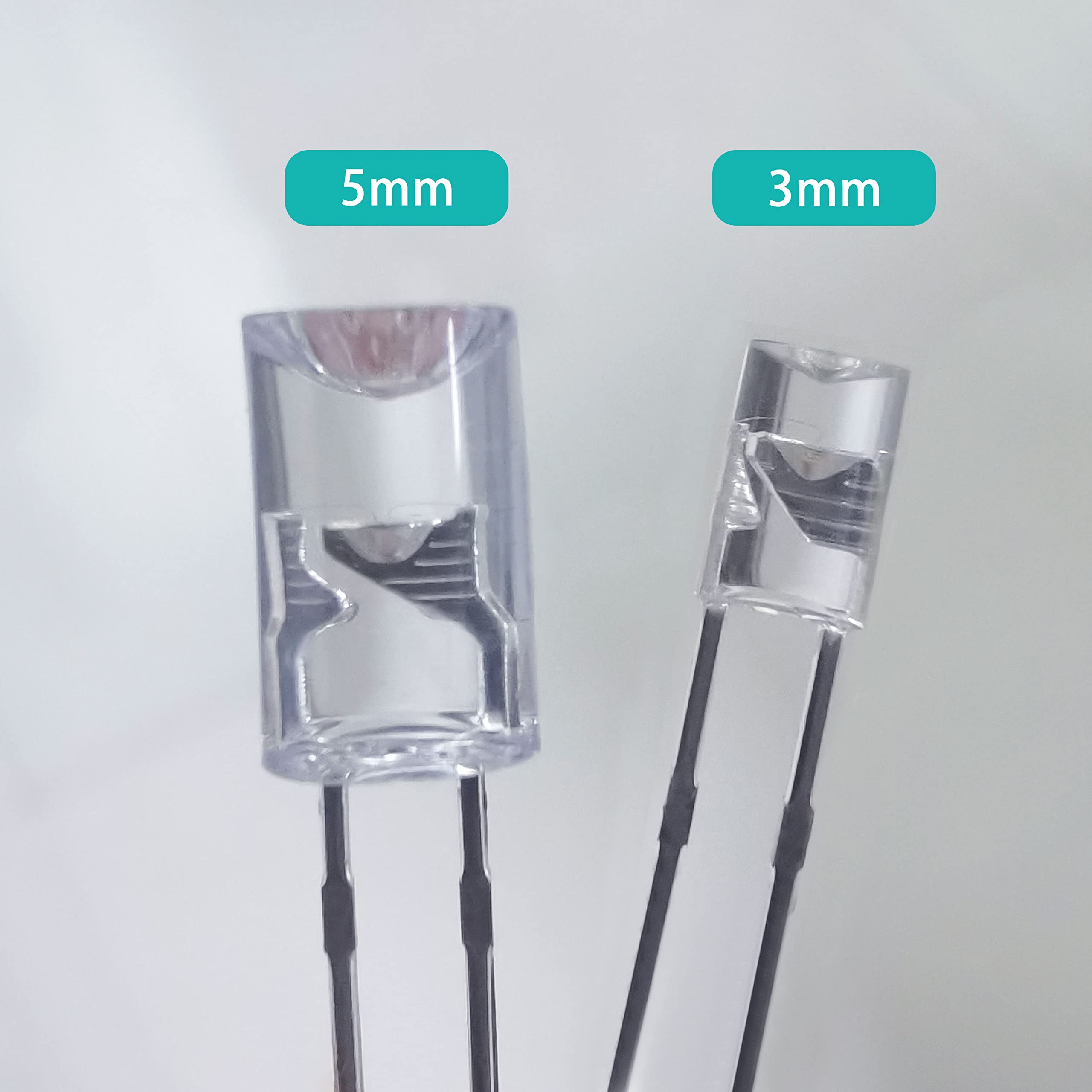 (Verde 160 grados) 120 piezas 3 mm Diodo emisor de luz LED, lámpara LED de alto brillo, potentes componentes electrónicos de bombilla