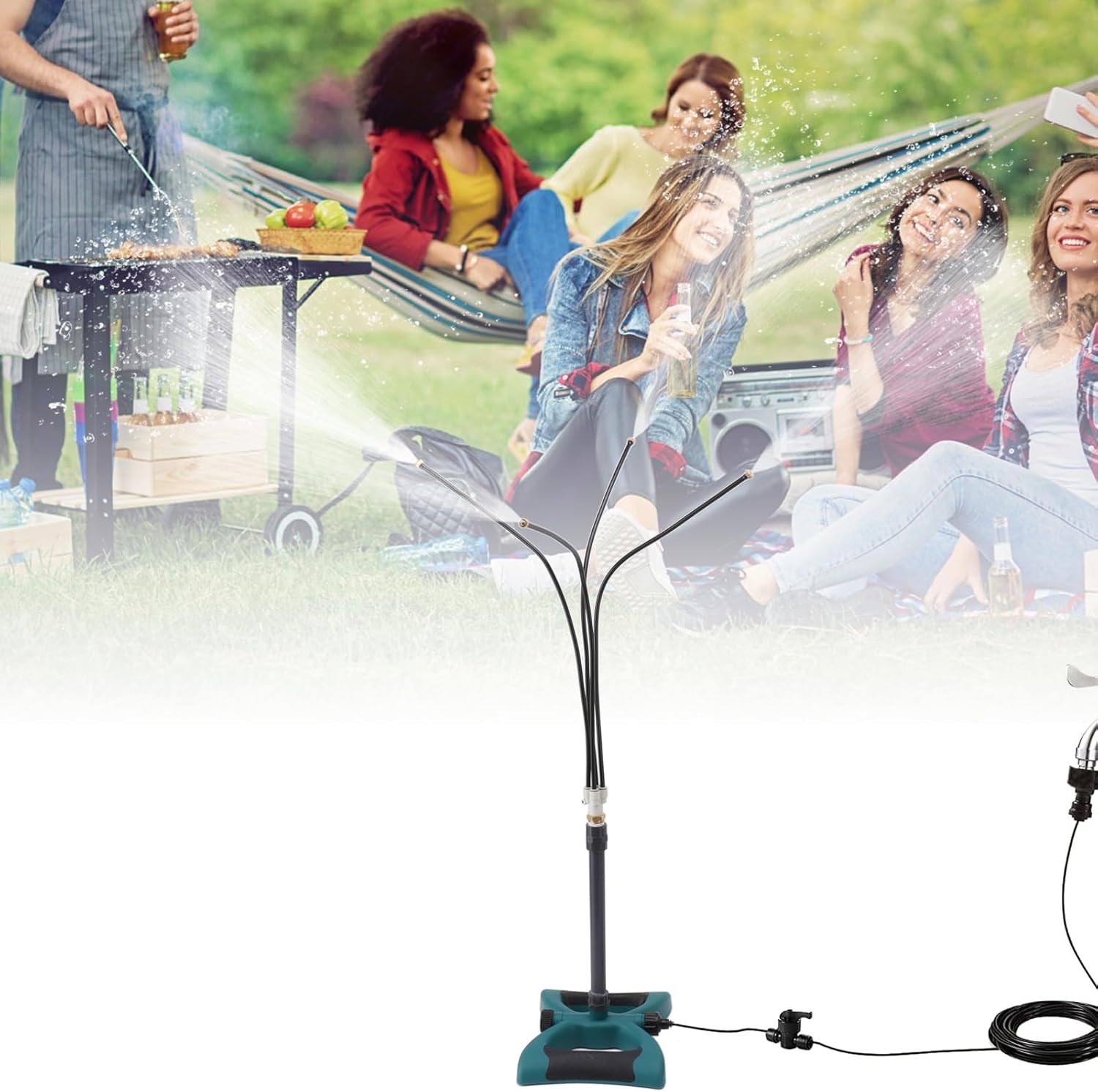 Standing Misters for Outside Patio Backyard Outdoor Porch Water Mist Spray Courtyard Tube Pool for Garden Misting Systems (US Standard Thread)