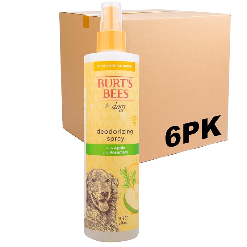 Spray desodorizante para cães com maçã e alecrim Burt's Bees for Pets, pacote com 6 frascos de 300 mL