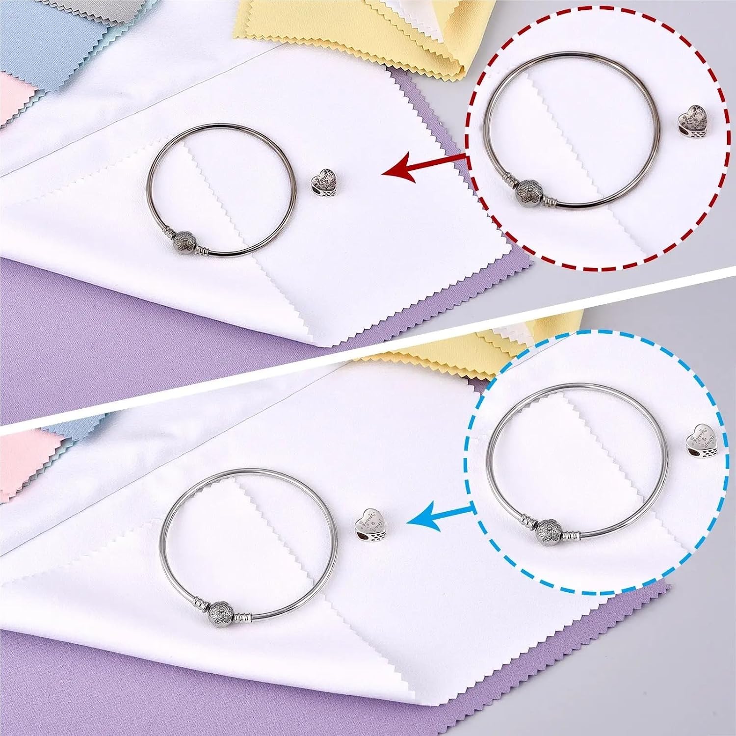 Jewelry Cleaning Cloth 2pc 16.5 X25CM Multi-Layer Large Silver Wiping Cloth Gold and Silver Jewelry Polishing(07-1510318)