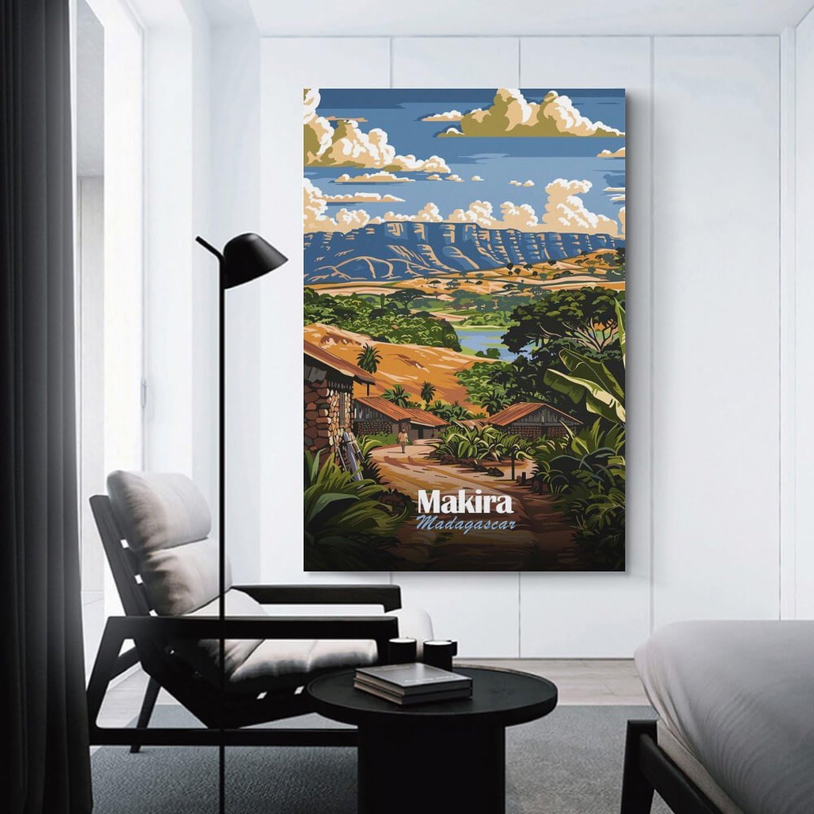 Junmoney Makira Madagascar Travel Canvas Wall Picture 08x12inch(20x30cm), for Picture Wall Styling in Lounge Or Bedroom, Decorative Artwork with Flexible Styling