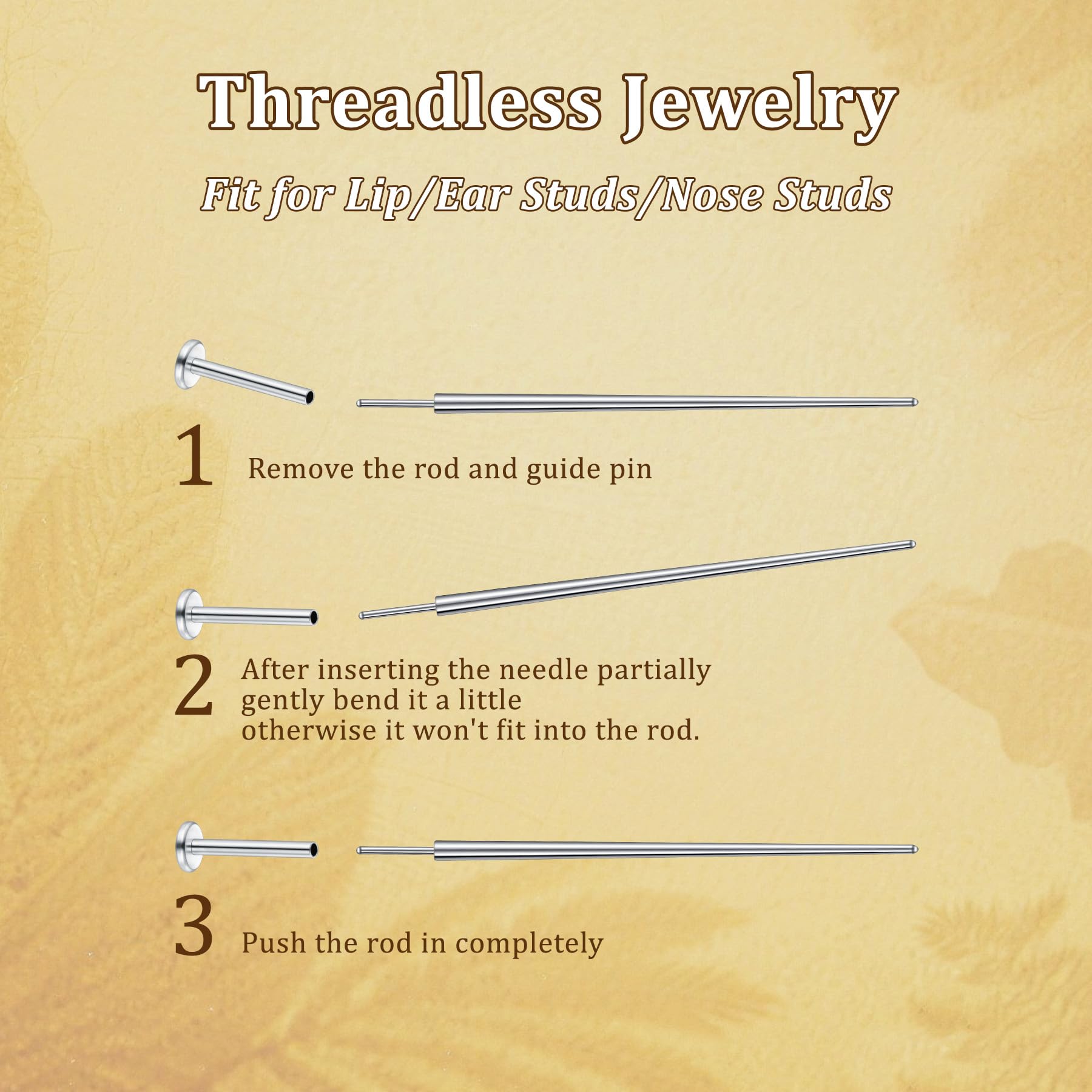 MODRSA Piercing-Taper Piercing-Ball Grabber Narzędzie do zmiany: Nos, wargi, Tragus, Piercing do zmiany biżuterii, 16, 18, 20G