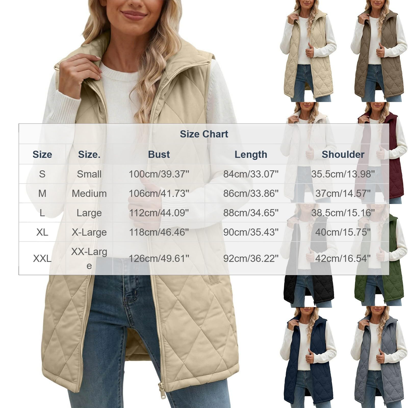 Steppweste Damen Winter Daunenweste Ärmellos Steppjacke Warm Winterjacke