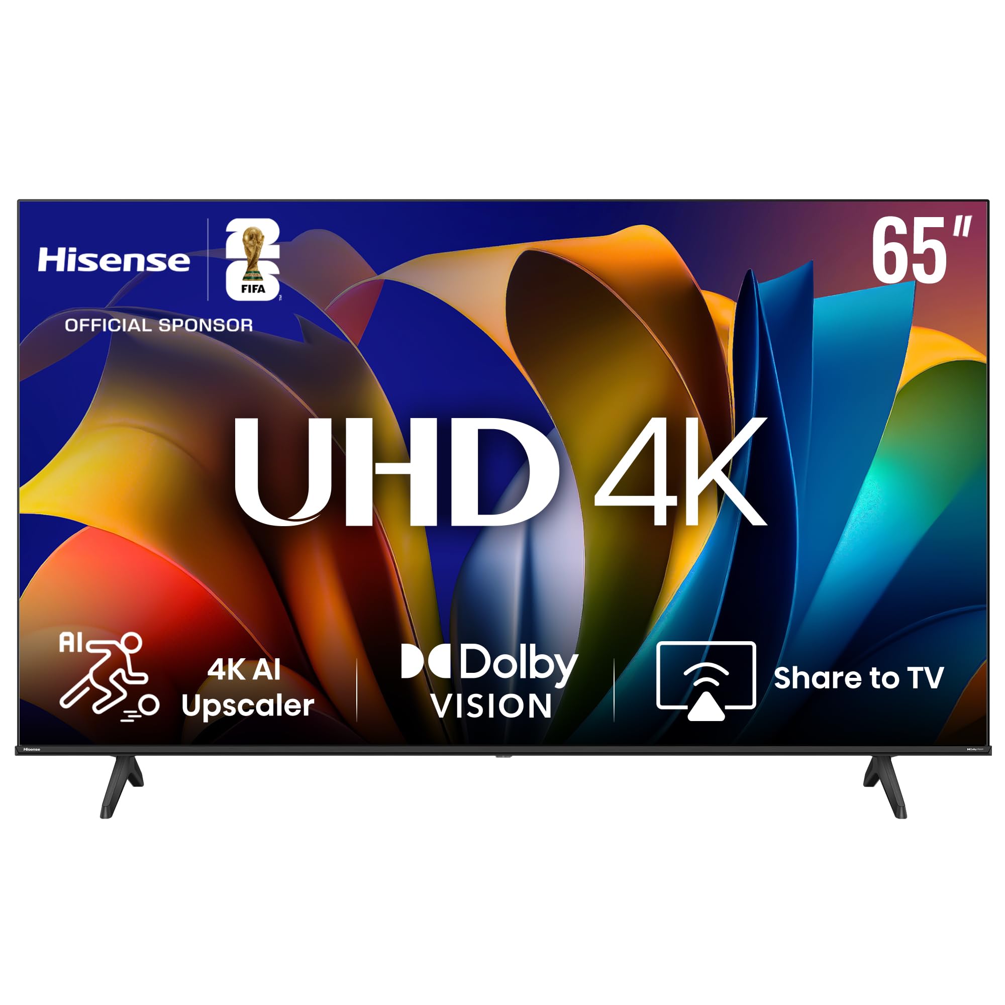 Hisense 65 inch Smart TV UHD 4K E6N-Dolby Vision,Game Mode Plus,Smooth Motion with MEMC,AI Sports Mode,Voice Control,Share to TV,Youtube,Netflix,Disney+,Shahid and Anghami,65E6N (2024 UAE Version)