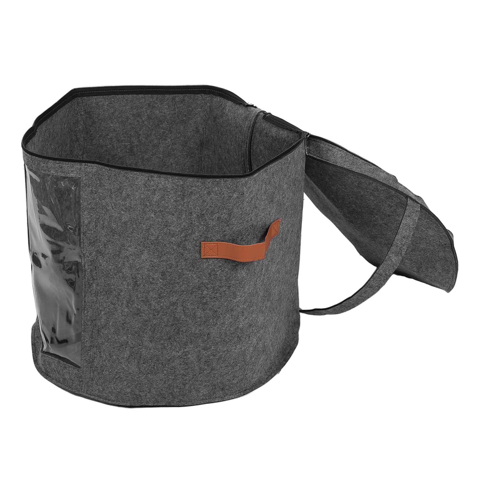 Runde Hutbox mit Deckel Faltbar aus Vliesstoff und Pvc für Hüte und Strandhüte Platzsparend zur Aufbewahrung und Organisation zu Hause oder Reisen