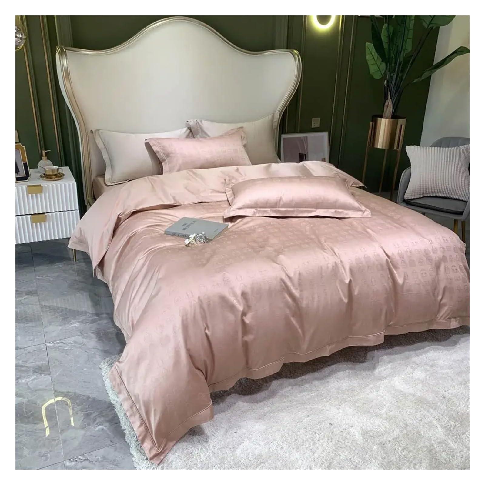 Parure de lit satin gris housse de couette coton égyptien ensemble de literie queen king