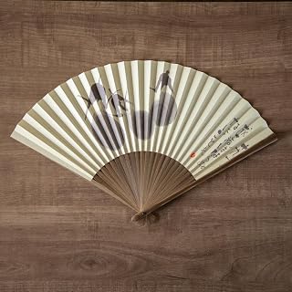 縁起物 扇子 上杉鷹山「成せばなる」茄子柄 縁起文字 箱付き