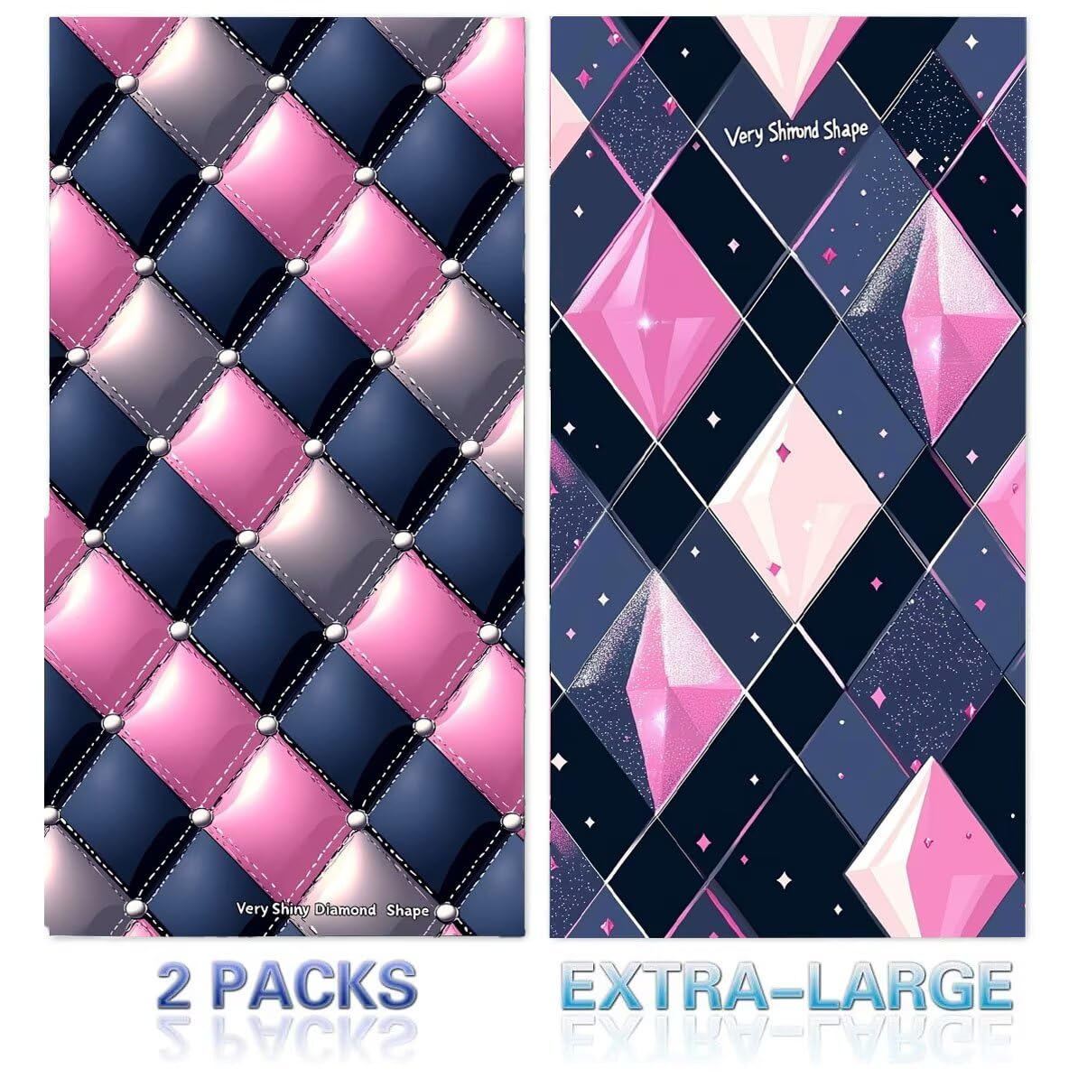 Telo Mare Microfibra Grande - 90 x 200 cm Telo Mare 2 Pezzi, Antisabbia, Asciugatura Rapida, Ultra Assorbente, Estate Spiaggia Asciugamani Bagno Asciugamano Microfibra, Donna Regali (Geometria) m-513
