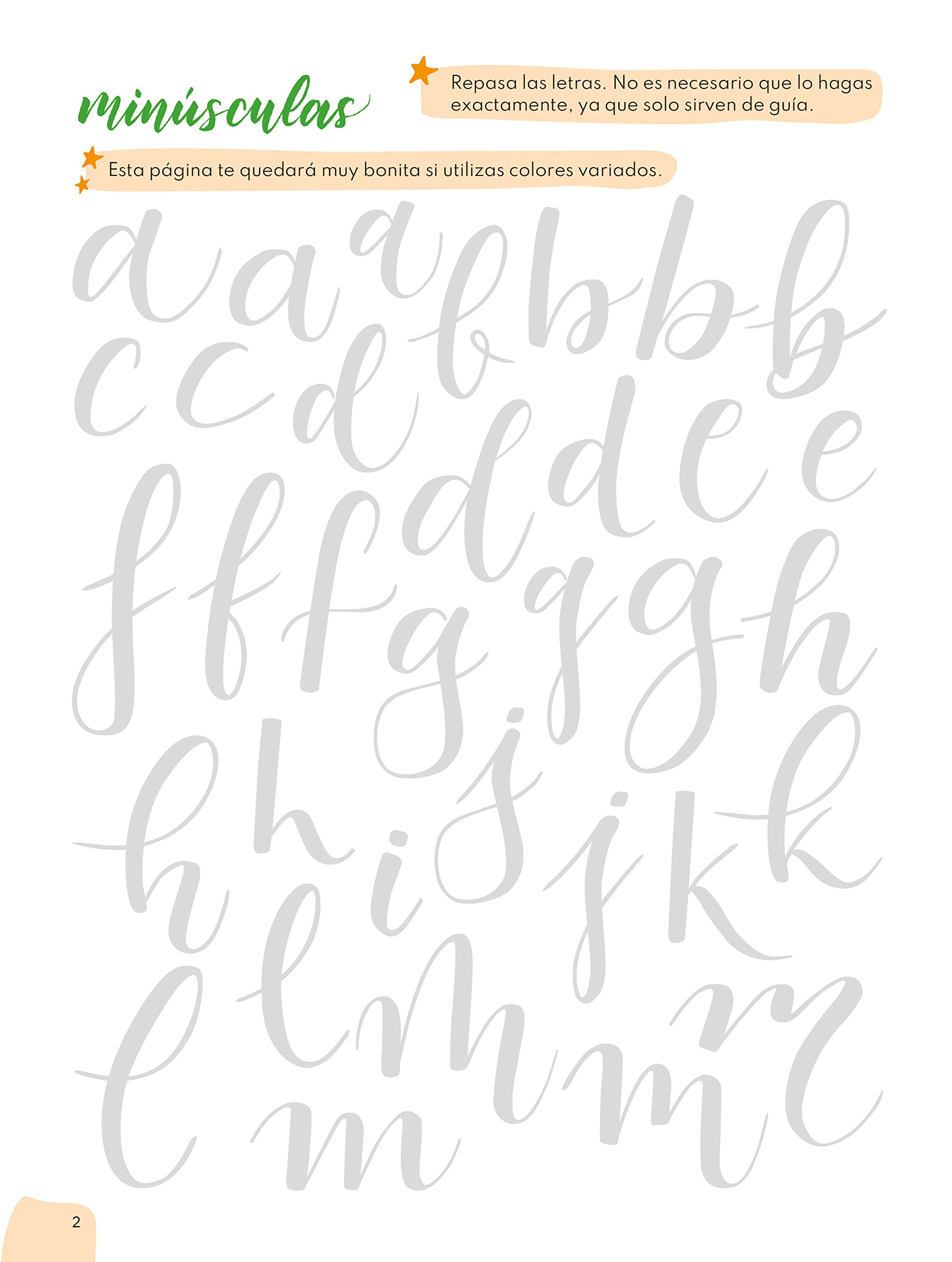 Minkblau - Lettering Books Notebook Level 2 - Lettering 2: Perfecting Lettering on 32 Pages, green - Image 4